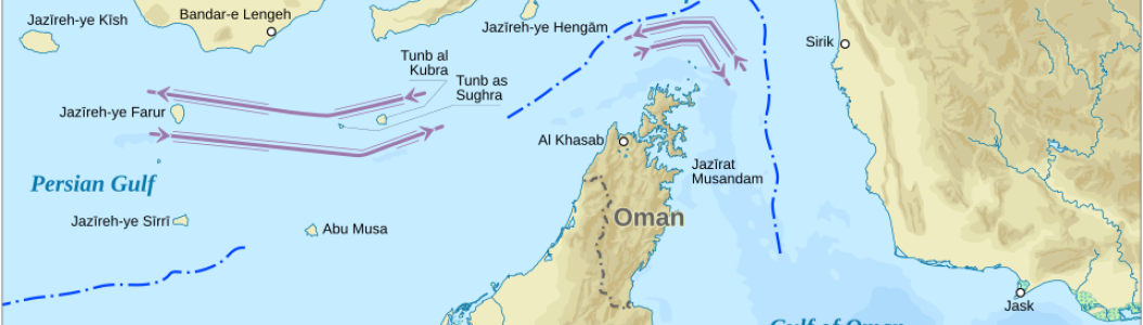 CC BY-SA 4.0 © Photo by Goran_tek-en (Map of Strait of Hormuz.)