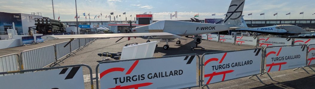 CC BY 4.0 / © Photo by Artvill (The Aarok drone from Turgis and Gaillard Groupe at the 2025 Paris Air Show, 20 June 2025.)