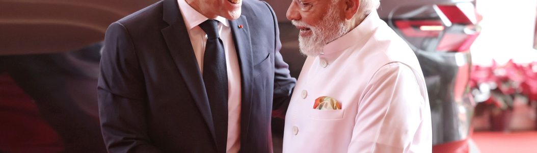 © Photo by Prime Minister's Office (India) (PM holds a bilateral meeting with the President of France at the Lok Bhavan, in Mumbai on February 17, 2026.)